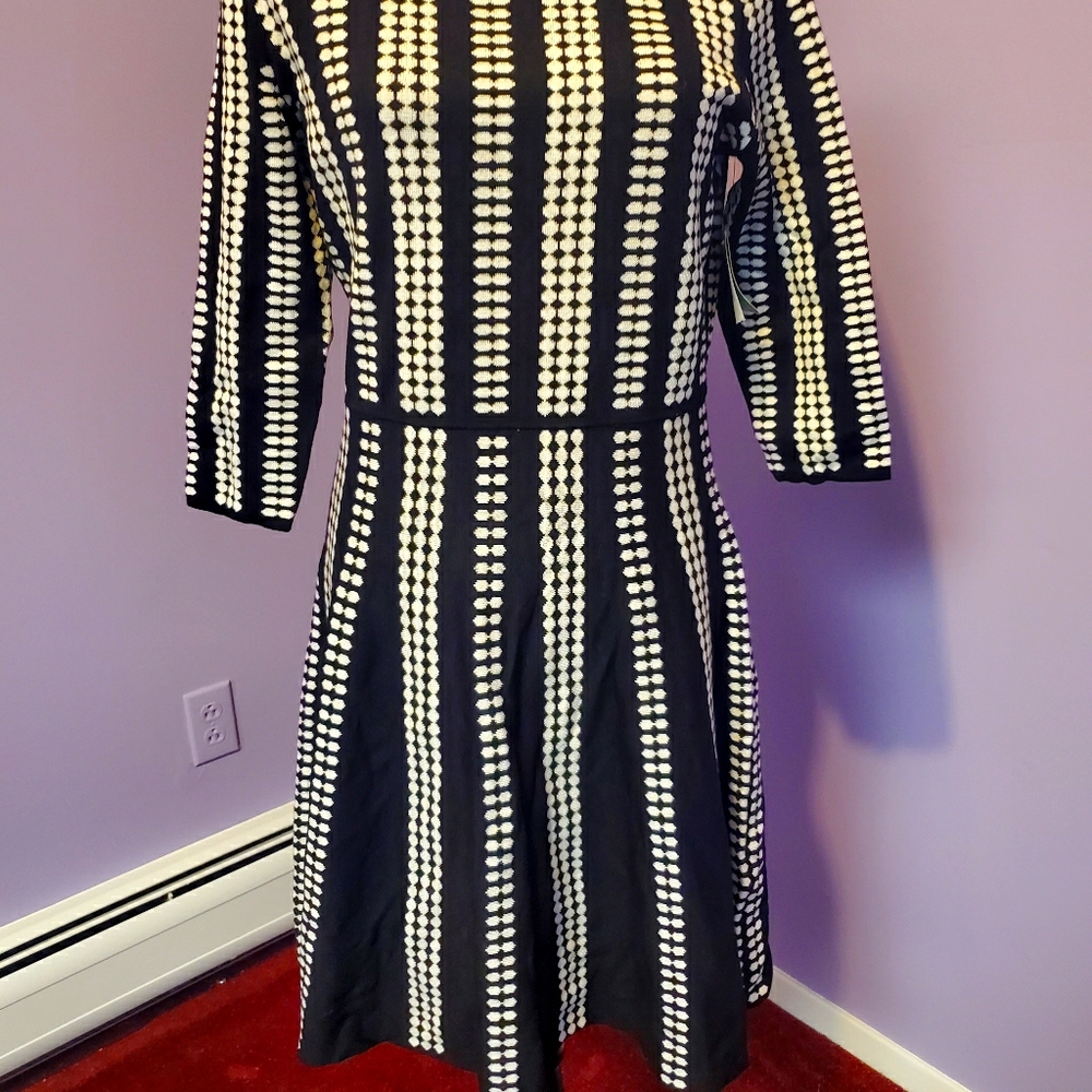 Brand New black & white knit dress